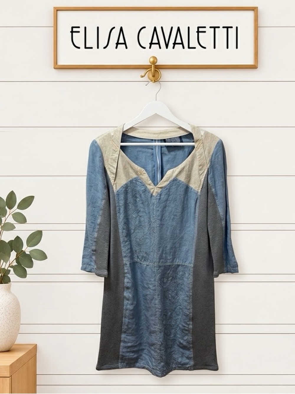 Elisa Cavalletti Patchwork Tunic Dress - Size M